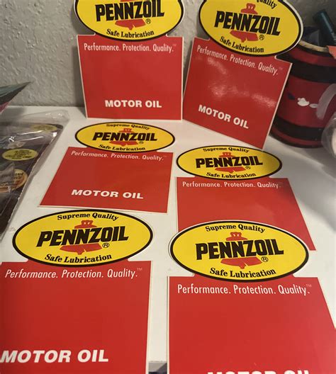 Pennzoil Giant Sticker Decal Lot Of 6 Ebay