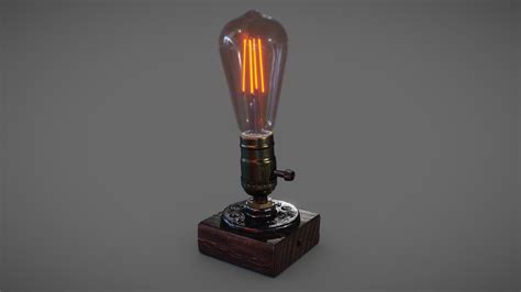 Vintage Edison Lamp Buy Royalty Free D Model By Inciprocal