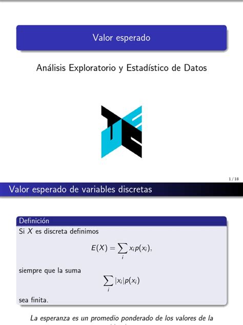 Análisis De Conceptos Básicos Sobre El Valor Esperado De Variables Aleatorias Discretas Y