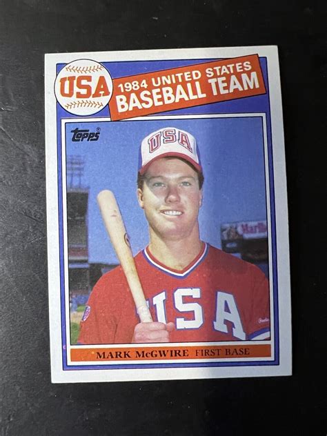 Topps Mark Mcgwire Usa Baseball Xrc Rookie Card Rc Ebay