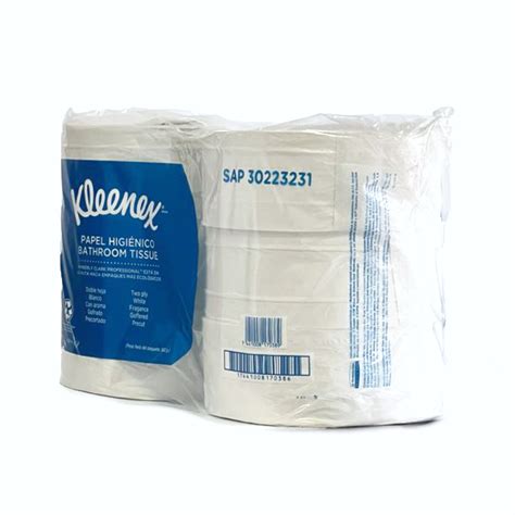 Kleenex Papel Higiénico Jumbo 250 Metros Doble Hoja Caja 6 Unidades