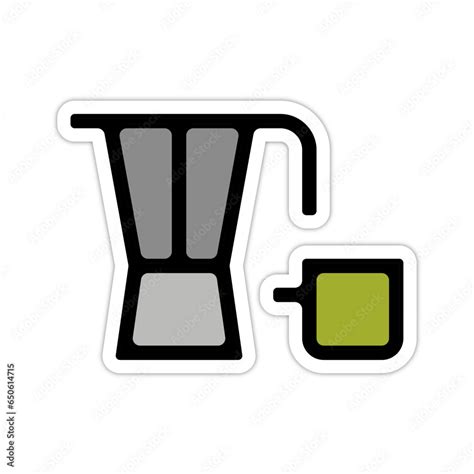 Picto Logo Icones Et Symbole Cafe Cafetiere Et Tasse Cafeteria Gras