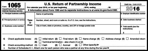 How To Complete Form 1065 Us Return Of Partnership Income