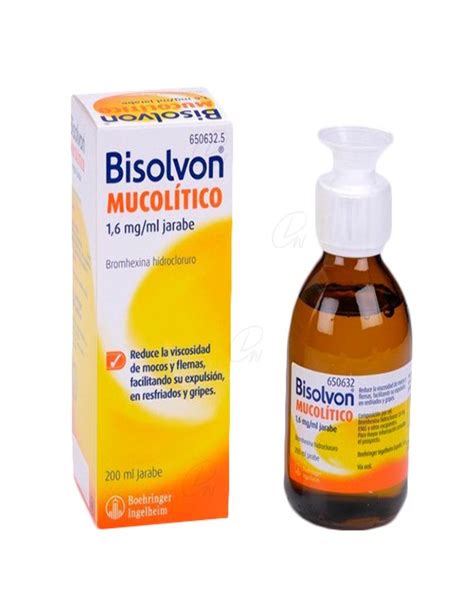 Bisolvon Mucolitico 1 6 Mg Ml Jarabe 1 Frasco De 200 Ml