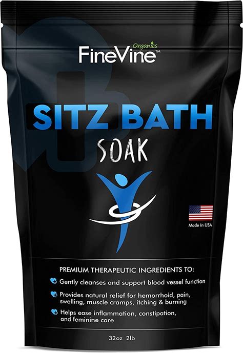 All Natural Sitz Bath Soak With Epsom Salt Made In Usa For