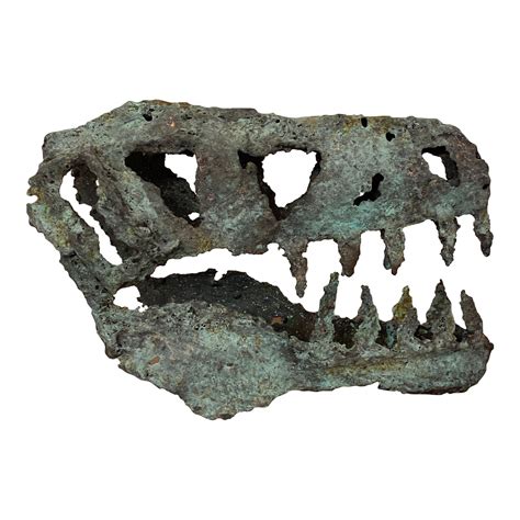 Early 21st Century Bronze Artist Made Brutalist Style Dinosaur Head ...