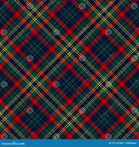 Multicolored Christmas Tartan Plaid Pattern In Red Green Blue Yellow