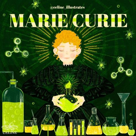 Marie Curie illustration | Marie curie art, Marie curie, Illustration