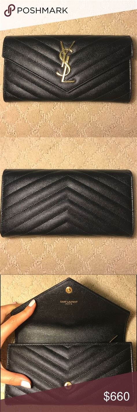 600 YSL Large Monogram Flap Wallet Asking 600 Via PayPal I Can Do