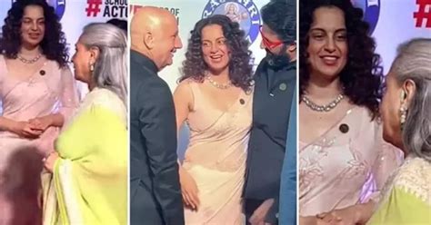 Video Jaya Bachchan Ignores Kangana Ranaut At Uunchai Screening Later