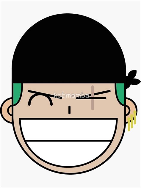 "One Piece Zoro Smile" Sticker for Sale by kobmamba | Redbubble