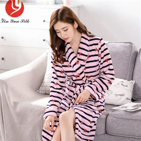 Winter Warm Striped Ropes Women Sleepwear Female Flannel Pajamas