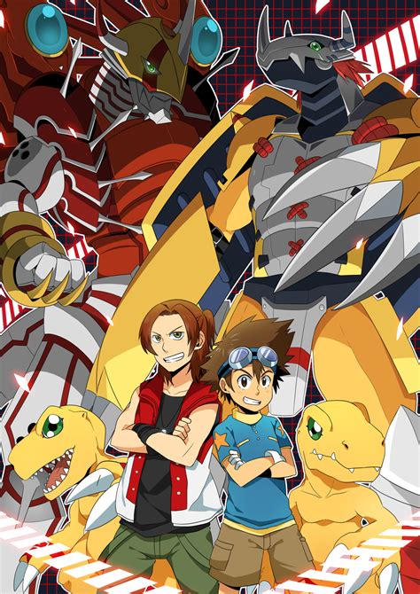 Yagami Taichi Agumon Wargreymon Daimon Masaru And Shinegreymon