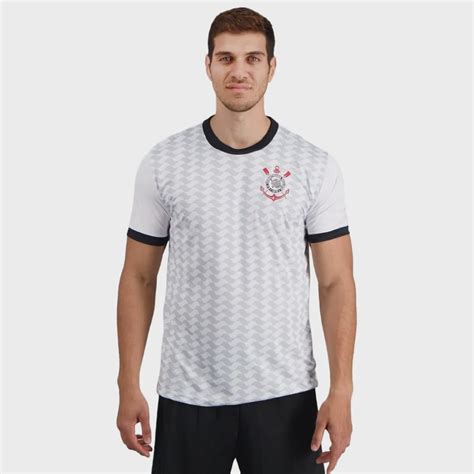 Camisa Kappa Corinthians Estado Masculina Branco Submarino