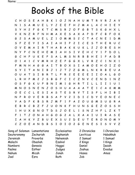 Old Testament Books Of The Bible Word Scramble Wordmint