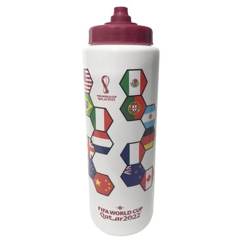 Fifa World Cup 32oz Plastic Sports Water Bottle Flag Print