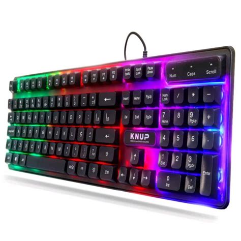 Kit Gamer Teclado Semi Mecânico E Mouse 1200dpi Usb Rgb Iluminado Para Jogos Pc Shopee Brasil