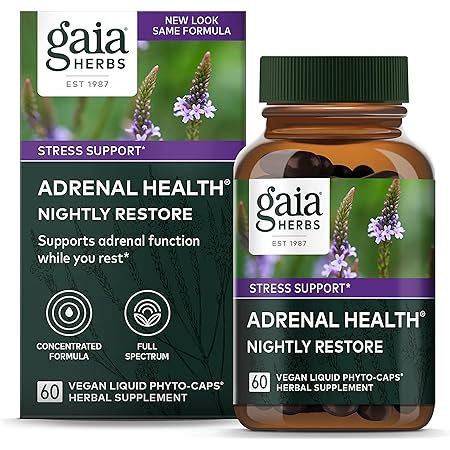 Amazon.com: Gaia Herbs Adrenal Health Daily Support - with Ashwagandha ...