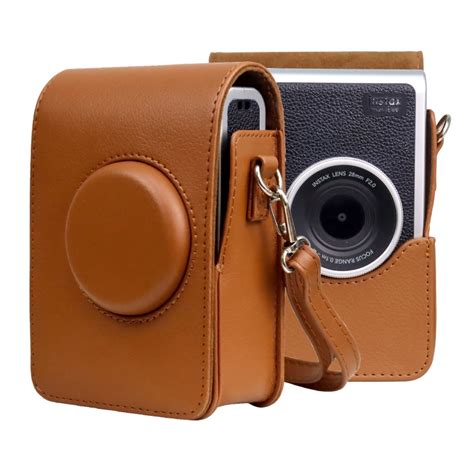 Vertical Full Body Camera Pu Leather Case Bag With Strap For Fujifilm