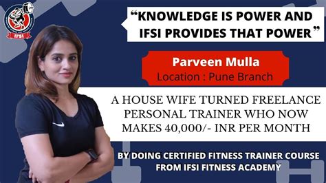 Parveen Mulla Ifsi Fitness Academy Student Feedback Video Ifsi