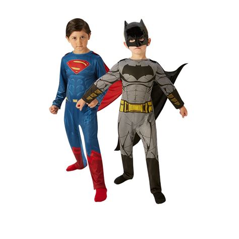 RUBIES HALLOWEEN - 2X COSTUMES BATMAN VS SUPERMAN BOX LARGE / 7-8 YEARS ...