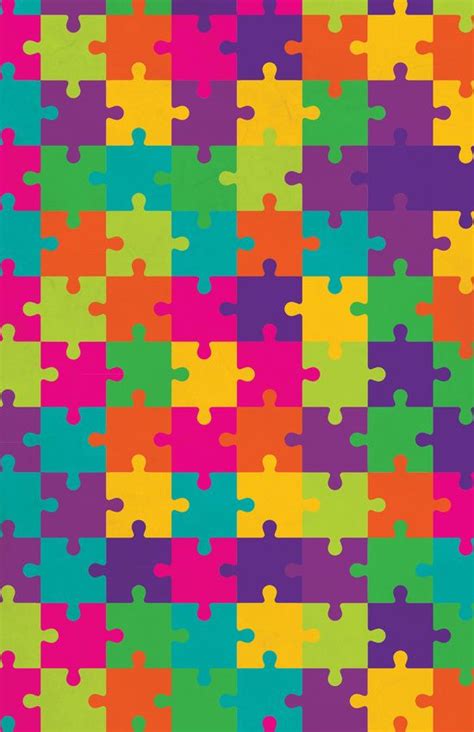 Colorful Jigsaw Puzzle Pattern Art Print Puzzle Pattern Pattern Art