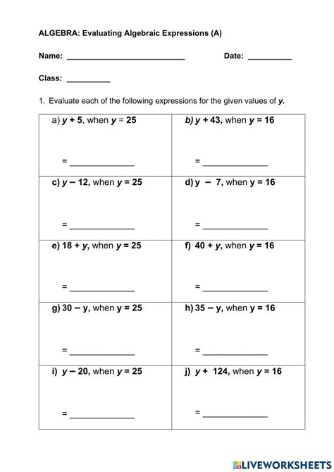 Evaluating Algebraic Expression A 1412 Somaidah