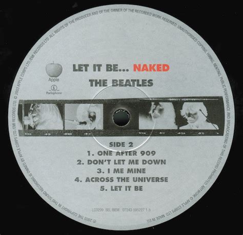 The Beatles Let It Be Naked Used Vinyl High Fidelity Vinyl