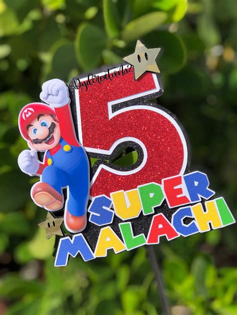 Personalized Mario Brothers Cake Topper Luigi Cake Topper Mario