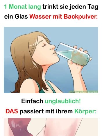 Monat Lang Trinkt Sie Jeden Tag Ein Glas Wasser Mit Backpulver