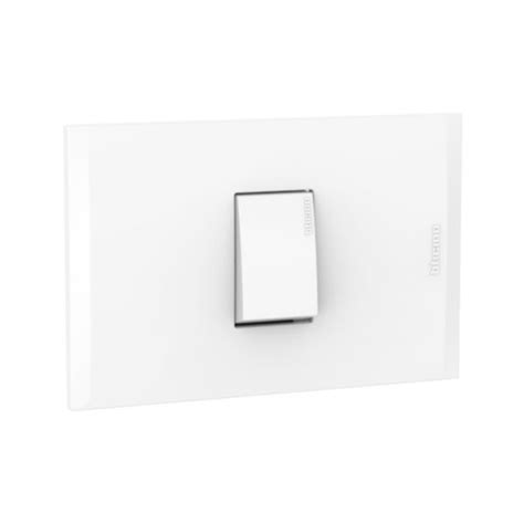 Interruptor Unipolar Simple Ax V Blanco C Placa Blanco Ah Eb