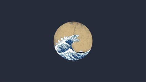 Waves Godzilla Digital Art Artwork Minimalism The Great Wave Off