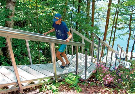 Portable aluminum stairs for beach or waterfront access — The Dock Doctors