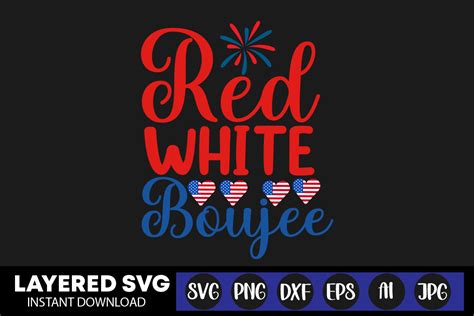 Red White Boujee Svg Design Graphic By Rsvgzone Creative Fabrica