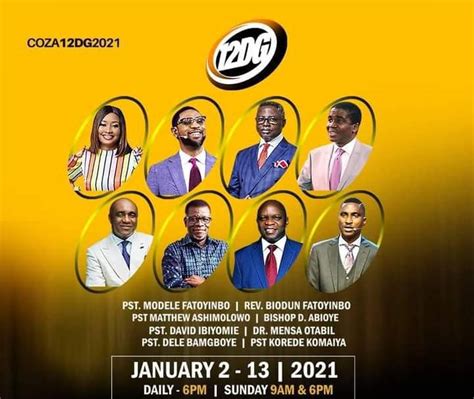 Coza Days Of Glory Ministers How To Watch Programme Live