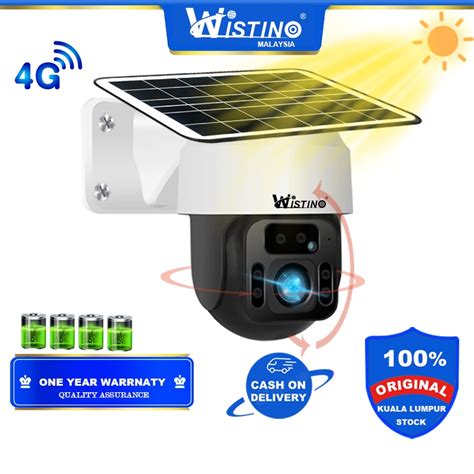 Selangor Stock Wistino 4G SIM WIFI Solar CCTV Outdoor Camera 2MP HD