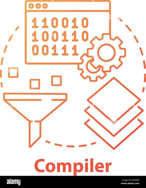 Compiler Concept Icon Software Development Machine Language Programming Data Filtering