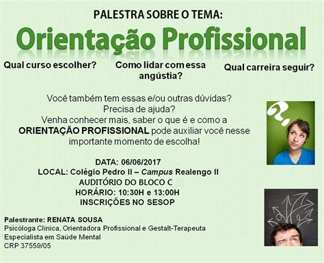 Palestra Sobre OrientaÇÃo Profissional Soep Campus Realengo Ii