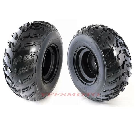 2pcs 22x10 10 Tyre Rim 4 Lugs Wheel Hub Stub Axle For Atv Utv Quad