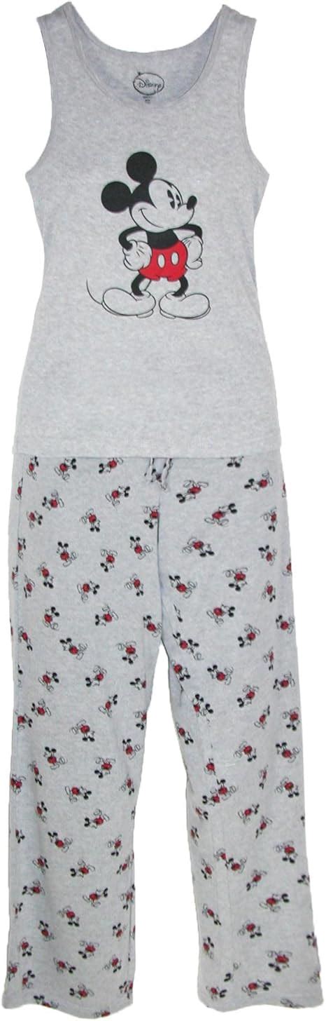 Disney Mickey Mouse Women S Tank And Pant Pajama Set At Amazon Womens