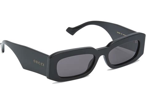 Gucci Rectangle Sunglasses Black Gg1426s 001 In Acetate With Gold Tone Us