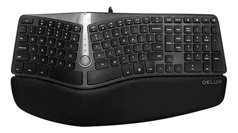 Delux Teclado Ergonómico Dividido Con Cable Con Reposamu Envío gratis