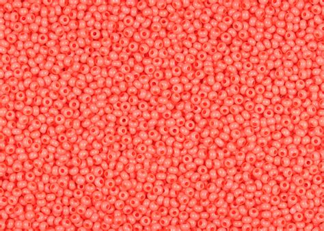 11 0 Czech Preciosa Seed Beads Opaque Coral Solgel 9351