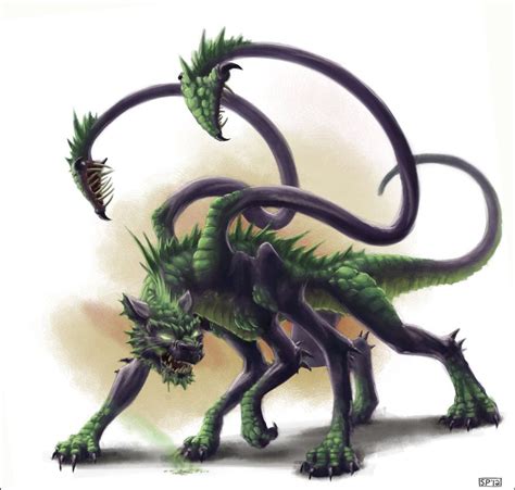 Half-Dragon Displacer Beast by SPipes on deviantART | Beast creature ...