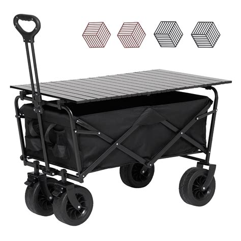 Towallmark Collapsible Folding Outdoor Camping Wagon With Brake Park