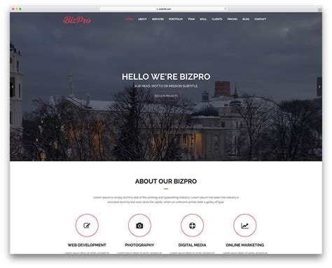 BizPro - Free Minimal One Page Business Website Template - Colorlib