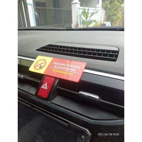 Akrilik Dilarang Merokok Di Mobil No Smoking Area Rokok Lazada