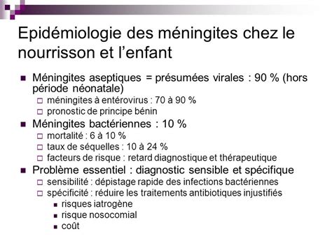 MENINGITES INFECTIEUSES DE L ENFANT ppt télécharger