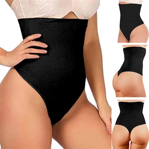 Fajas Colombianas Women High Waist Thong Shaper Panty G String Push Up