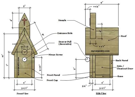 Church Birdhouse Plans Bird House Plans That Resemble A Country Style